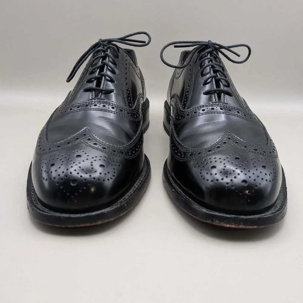 Florsheim Mens Black Leather Wingtip Brogue Oxford Dress Shoes 70018 Sz 8 D